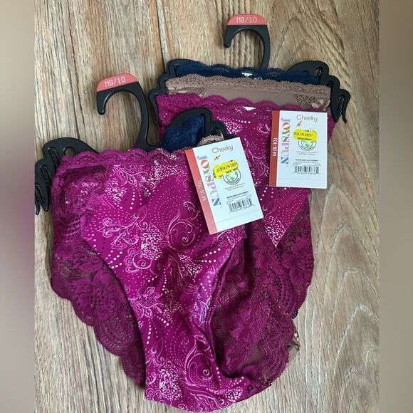No Boundaries Other - Joyspun Women's Microfiber and Lace Cheeky Panties, 3-Pack, Sizes M
